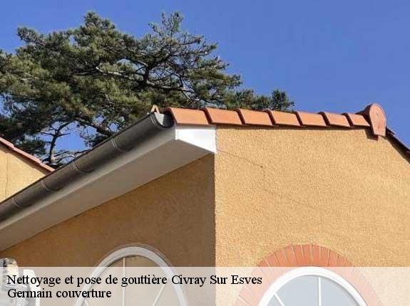 Nettoyage et pose de gouttière  civray-sur-esves-37160 Germain couverture